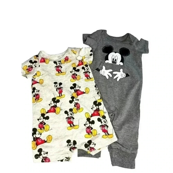 DISNEY BABY MICKEY MOUSE ROMPER 2 PIECE SET•SIZE 3/6 MONTHS•NWT• - Picture 6 of 6